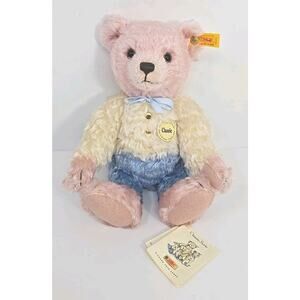 Steiff Teddy Bear 028311 Growler 12" Classic Rose Blue Cream Tier Rare U320